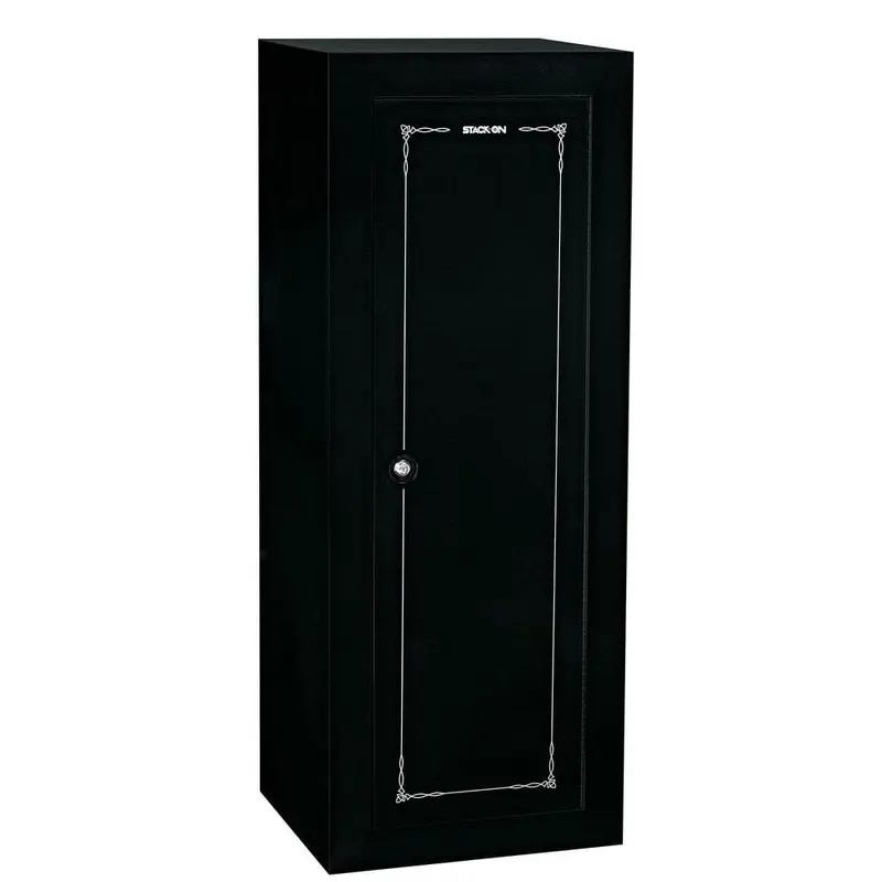 18-Gun Key Lock Security Cabinet, Black
