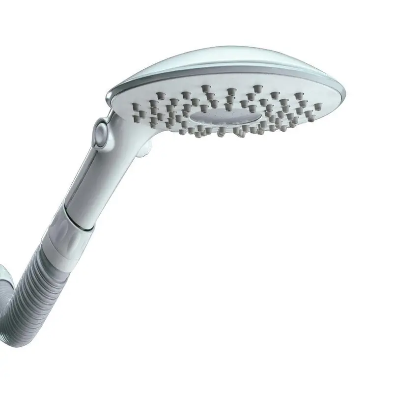 2-Spray 7.8 in. Single Wall Mount Fixed Rain Shower Head in WhiteWhite / 2.5 / 1.59