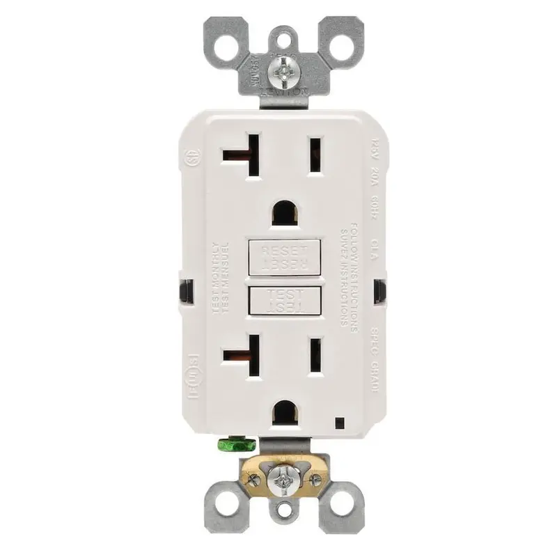 20 Amp 125-Volt Duplex Self-Test Slim GFCI Outlet, White (4-Pack).3 / each