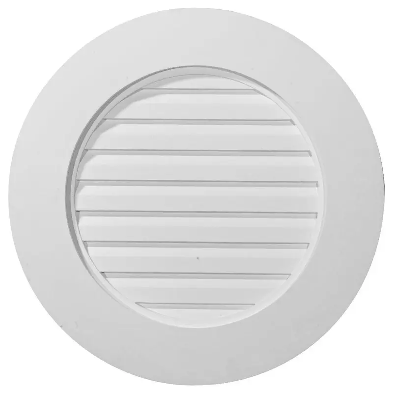 23 in. x 23 in. Round Primed Polyurethane Paintable Gable Louver Vent3.53 / each