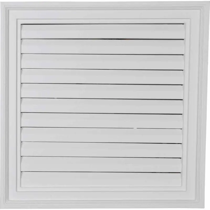 24 in. x 24 in. Square Primed PolyUrethane Paintable Gable Louver Vent1.84 / each
