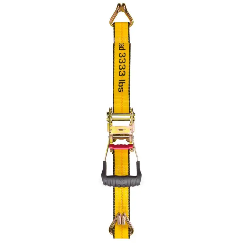 27 ft. Heavy-Duty Ratcheting 3333 lbs. Truck Tie Down Strap J-Hooks