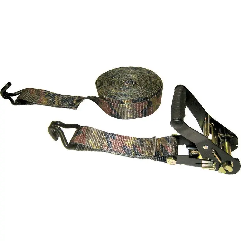 27 ft. x 2 in. x 10000 lb. Camouflage Ratchet Tie-Down with J-Hook