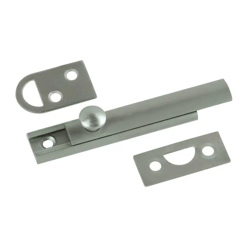 3 in. Solid Brass Satin Nickel Slide Door BoltSatin Nickel / 0.1375