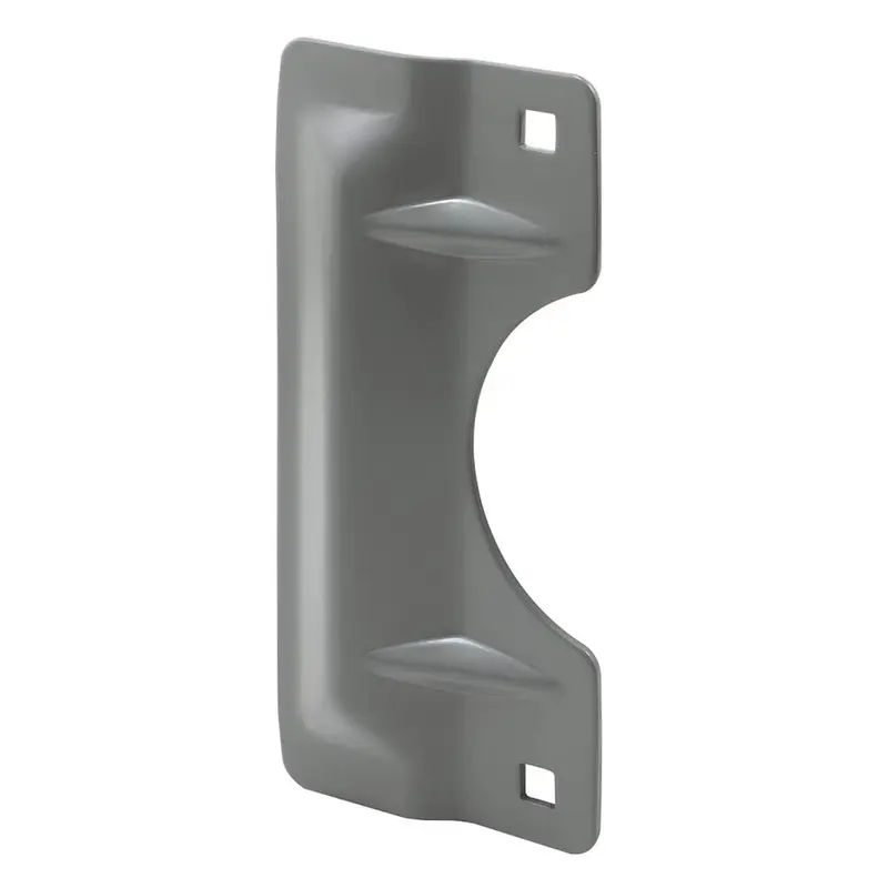 3 in. x 7 in., Steel Painted Gray Door Latch Shield