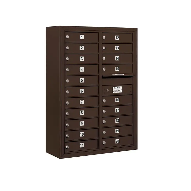 3800 Horizontal Series 20-Compartment Surface Mount MailboxSandstone / 185 / 20