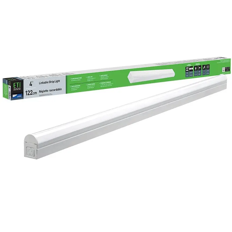 4 ft. 64-Watt Equivalent Integrated LED White Strip Light Fixture 4000K Bright White 1800 Lumens Plug-in or Direct Wire3 / each