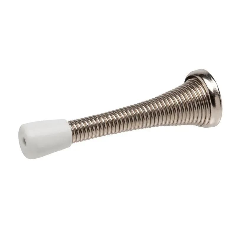 4 in. Satin Nickel Long Spring Door Stop (2-Pack)Bright Brass / 0.068