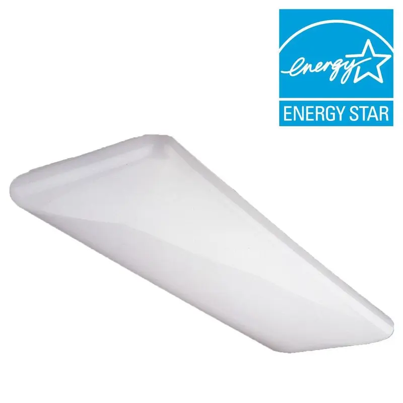 4-Light White Cloud Fixture Fluorescent Steel Ceiling Fixture with White Euro-Style Acrylic Lens18 / each