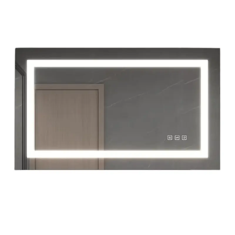 40 in. W x 24 in. H Large Rectangular Frameless LED Light with Night Light Anti-Fog Wall Bathroom Vanity Mirror