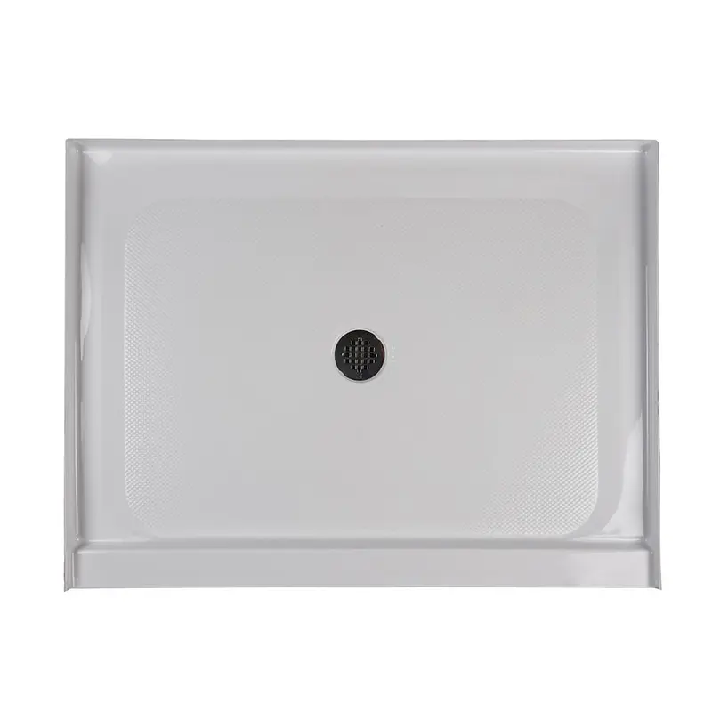 48 in. x 36 in. Center Drain 3.19 in. Shower Base in White