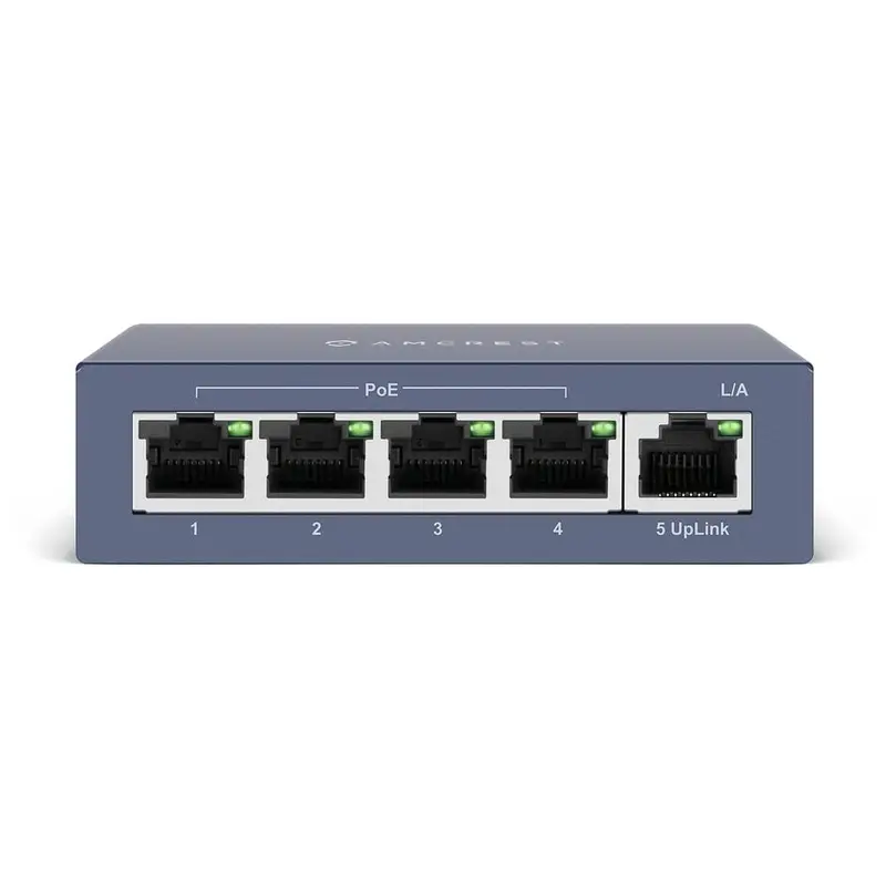 5-Port PoE  Power Over Ethernet Poe Switch with Metal Housing with 60 ft. Cat5 Ethernet Cable2.23 / each