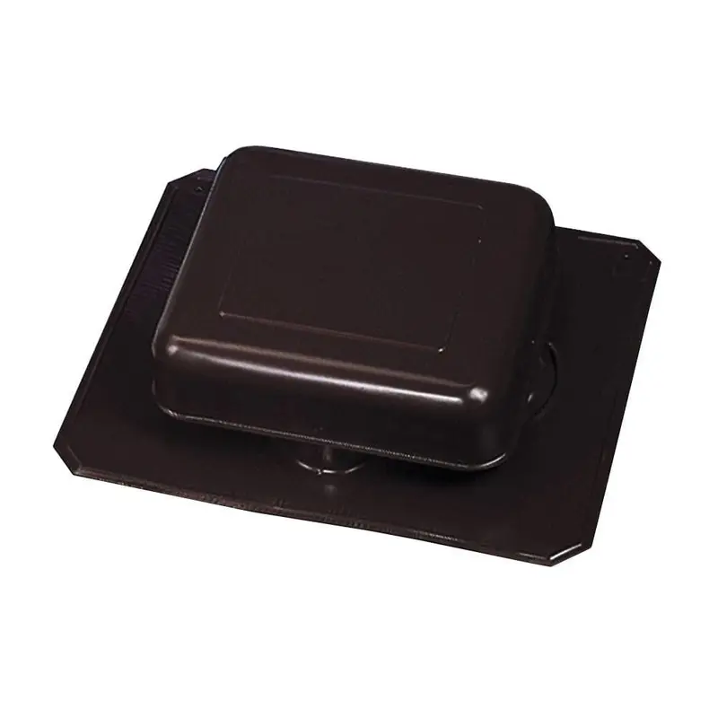 50 sq. in. NFA Aluminum Square-Top Roof Static Vent in BlackWeatherwood / 12 / 50