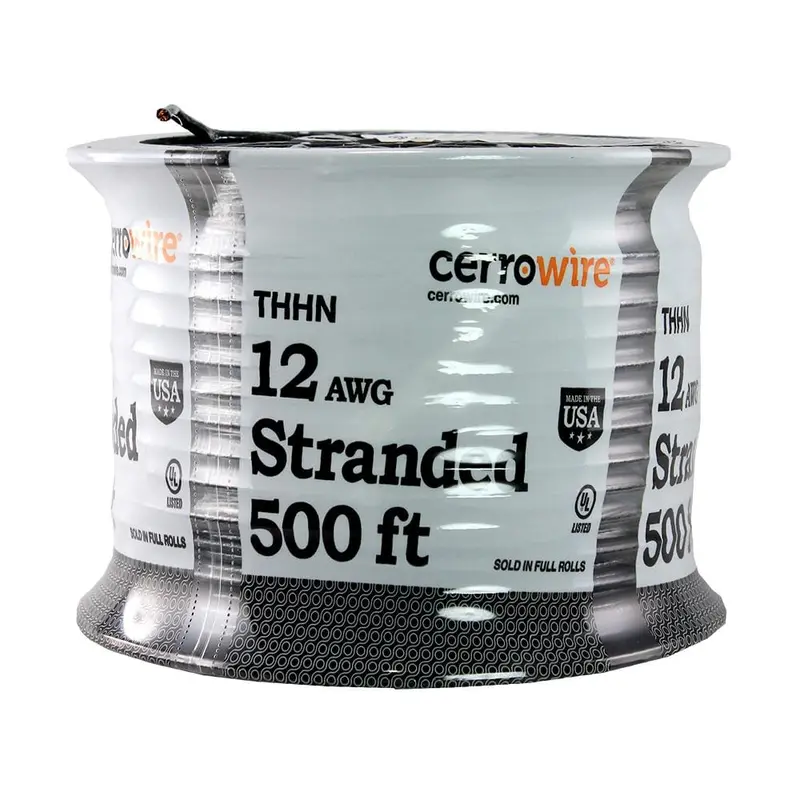 500 ft. 12/1 Black Stranded THHN Wire62.50 / Pink / 2500