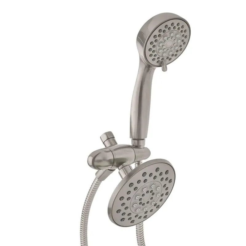 6-spray 5.51 in. Dual Shower Head and Handheld Shower Head in Brushed NickelBrushed Nickel / 1.60