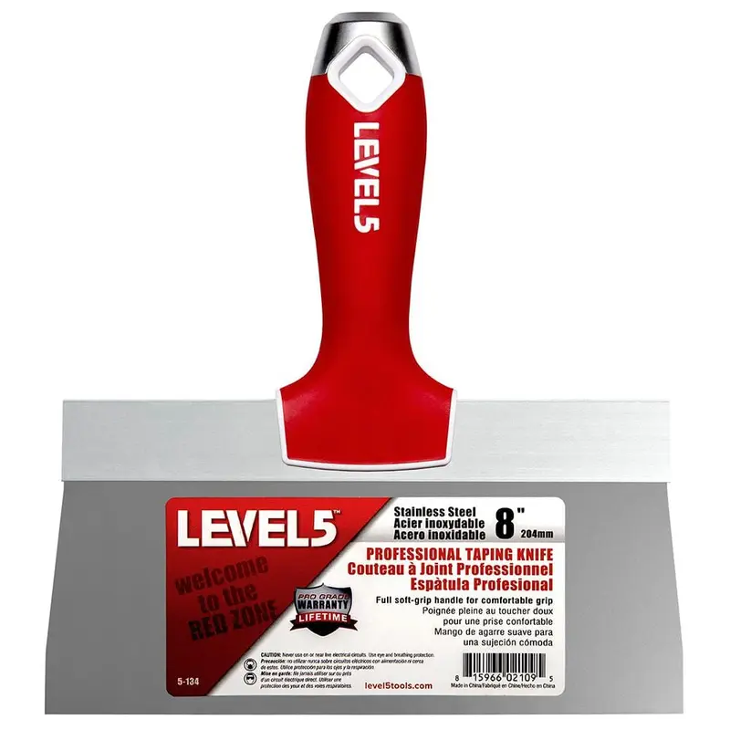8 in. Stainless Steel Taping Knife with Soft Grip.5 / each