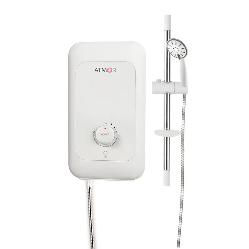 8,500-Watt Electric Tankless Water Heater Shower System (Incl. Water Heater, Hose, Handheld, Rise Bar, Soap Dish)0.92 gal (US)/min / 4.41 / 1