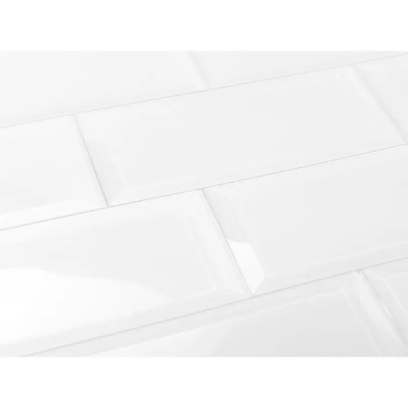 ABOLOS Frosted Elegance White Subway 3 in. x 12 in Glossy Glass Subway Tile (1 sq. ft.)3x12 / White/Glossy