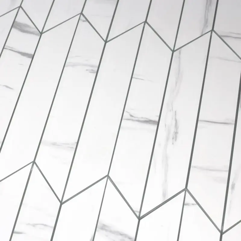 Abolos Nature 54-Pack White 3-in x 12-in Matte Glass Marble Look Wall Tilesq/ft