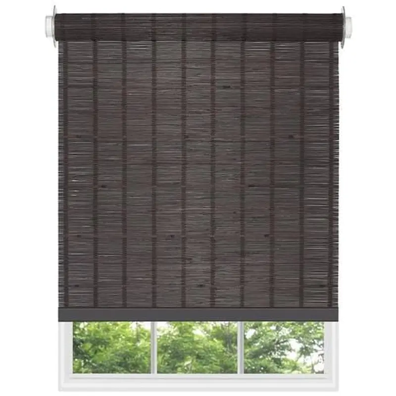 Achim Bamboo Roller Shade 31-in x Java Light Filtering Cordless Roller Shade