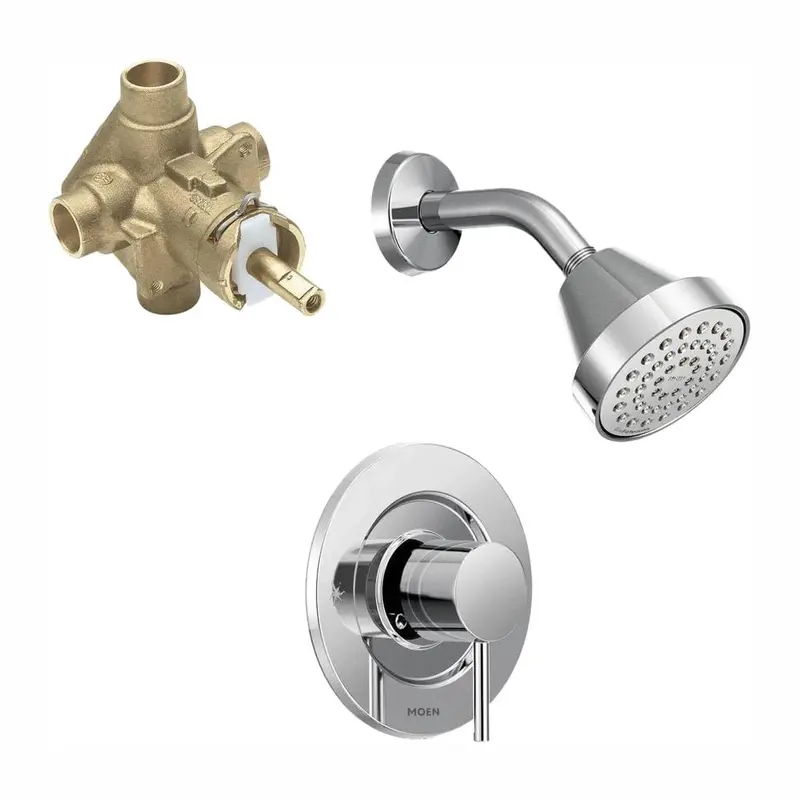 Align Single-Handle 1-Spray Shower Faucet Trim Kit with Valve in Chrome (Valve Included)Chrome / 4.93