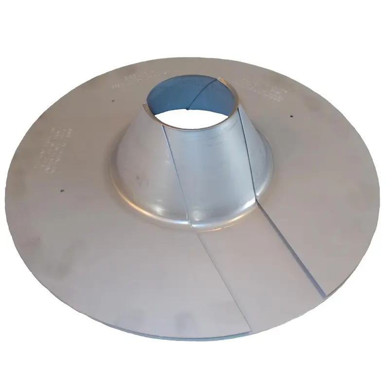 All Style Retro-Spin Galvanized Steel Roof Flashing for 2.5" (2 7/8" OD) maximum Electric Service Mast Conduit Pipe3 / each
