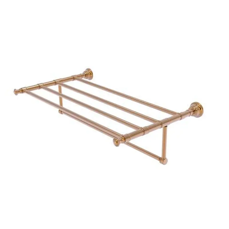 Allied Brass Carolina Collection 30-in Towel Shelf with Integrated Towel Bar in Brushed Bronze