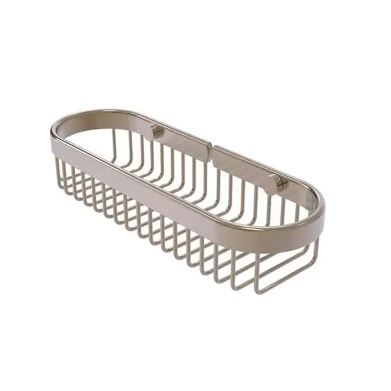 Allied Brass Oval Toiletry Wire Basket in Antique Pewter
