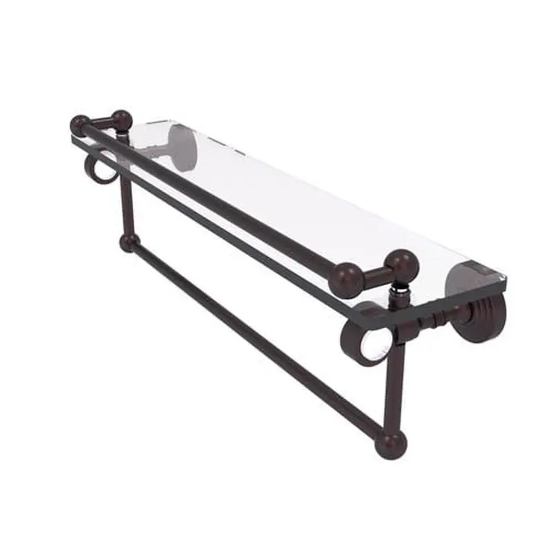 Allied Brass Pacific Grove Antique Bronze 1-Tier Brass Wall Mount Bathroom Shelf