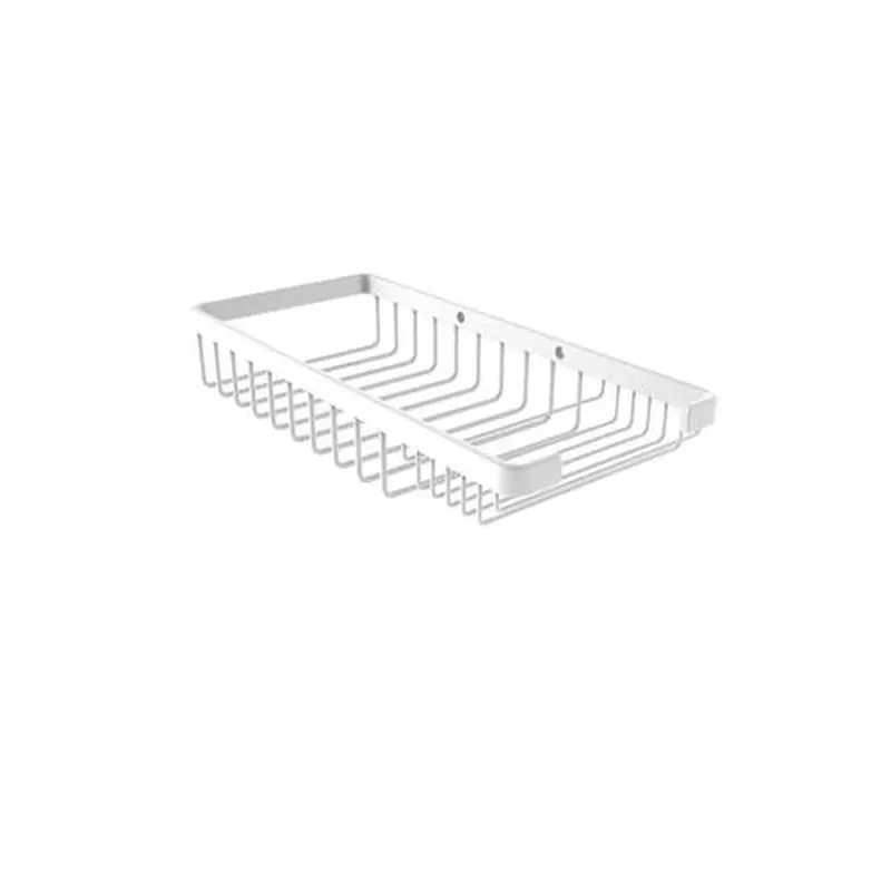 Allied Brass Rectangular Combination Shower Basket in Matte White