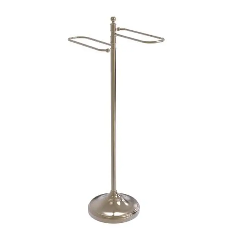 Allied Brass Traditional Free Standing Floor Bath Towel Valet in Antique Pewter