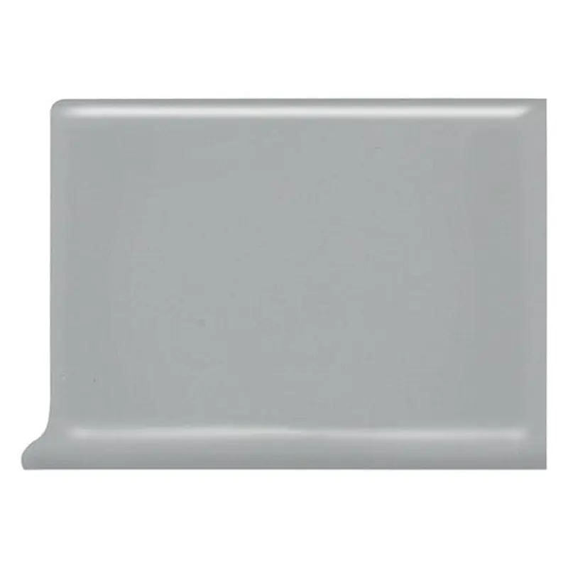 American Olean Bright Light Smoke Ceramic Cove Base Tile (4-in x 6-in)