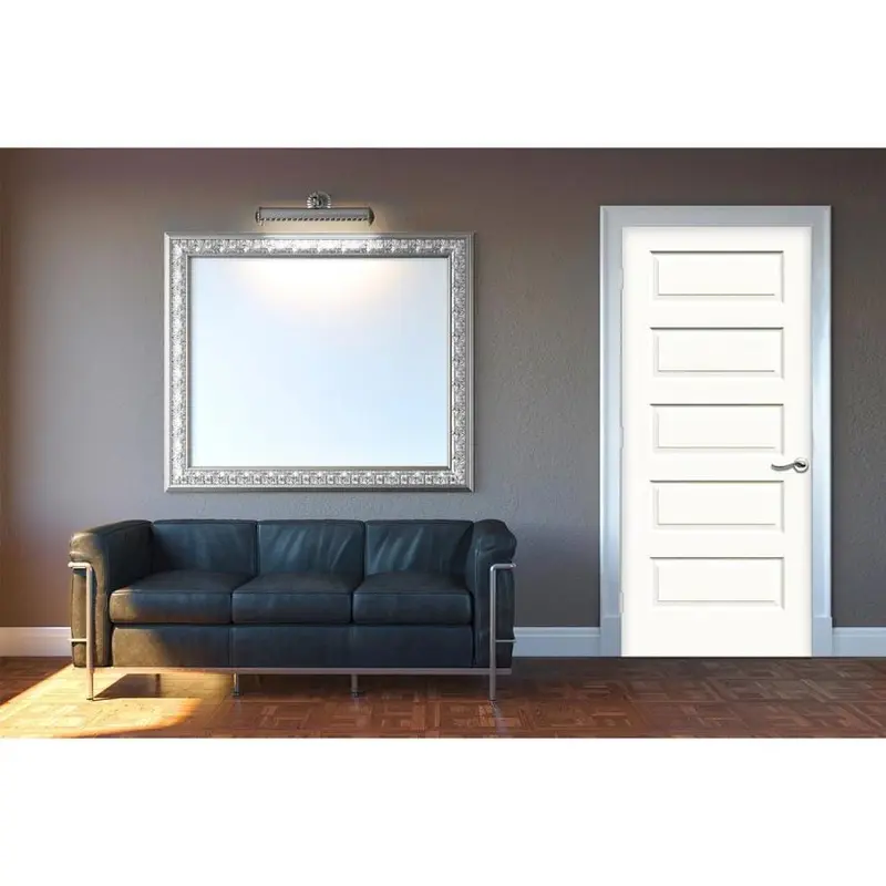 American Building Supply Rockport 28-in x 80-in Primed 5-Panel Equal Hollow Core Primed Molded Composite Slab Door