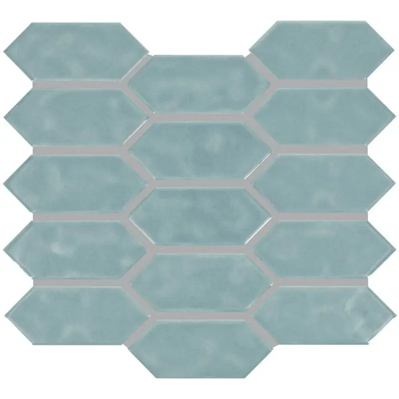 American Olean Hillcrest Ridge Classic Blue 11-in x 12-in Glossy Ceramic Hexagon Patterned Wall Tile (8.76-sq. ft/ Carton)8.76-sq. ft/ Carton