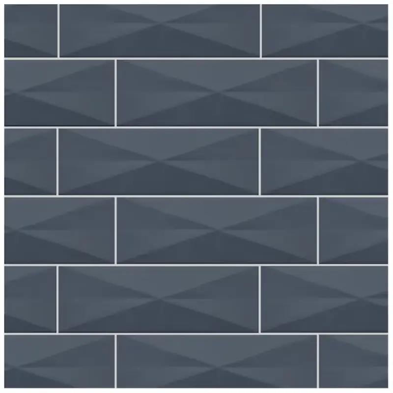 American Olean VitaScape Midnight Glossy 4-in x 12-in Satin Ceramic Subway Wall Tile0.38-sq. ft/ Piece