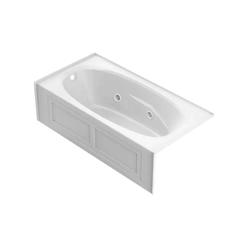 AMIGA 72 in. x 36 in. Acrylic Left-Hand Drain Rectangular Alcove Whirlpool Bathtub with Heater in White