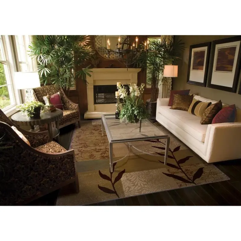 Archer Lane Camber 2 x 8 Gold Indoor Abstract Runner