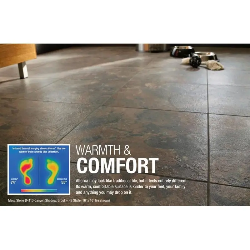 Armstrong Flooring Alterna 14-piece 16-in x 16-in Groutable Multistone Slate Blue Glue (Adhesive) Vinyl Tilesq/ft