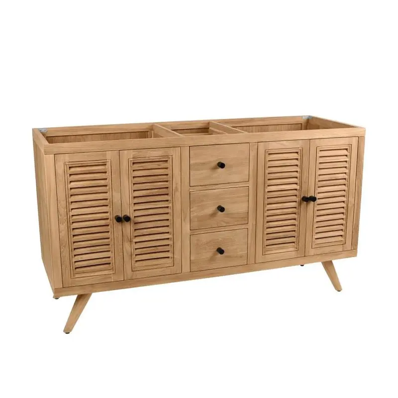 Avanity Harper 60-in Natural Teak Bathroom Vanity Cabinet