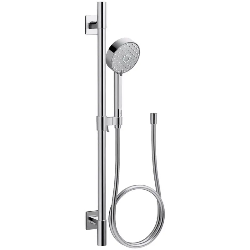 Awaken 4-Spray Multifunction Deluxe Wall Bar Shower Kit with Hand Shower in Polished ChromeVibrant Brushed Nickel / 3.5