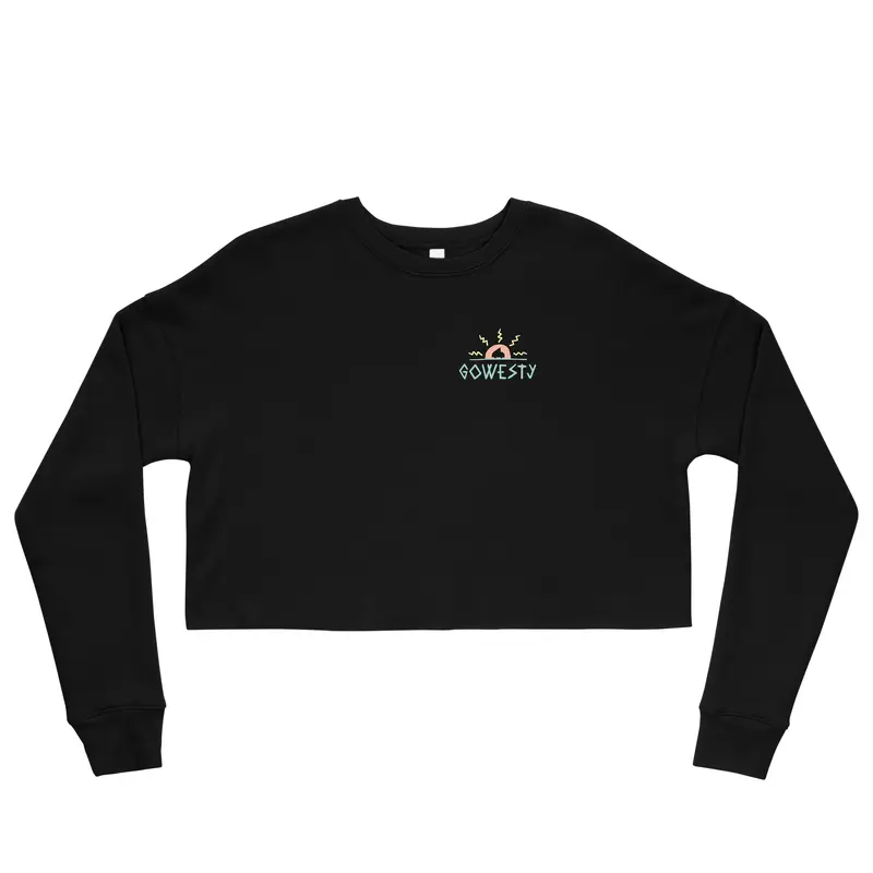 Advanture Awaits Crop SweatshirtBlack / S