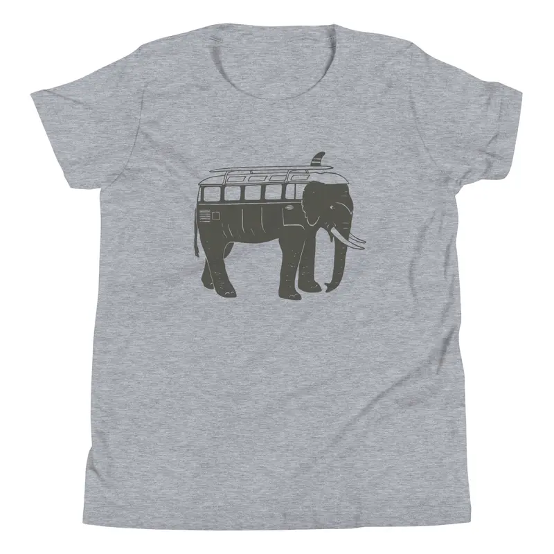 Easy Ride Elephant Vanimal Youth T-ShirtWhite / S