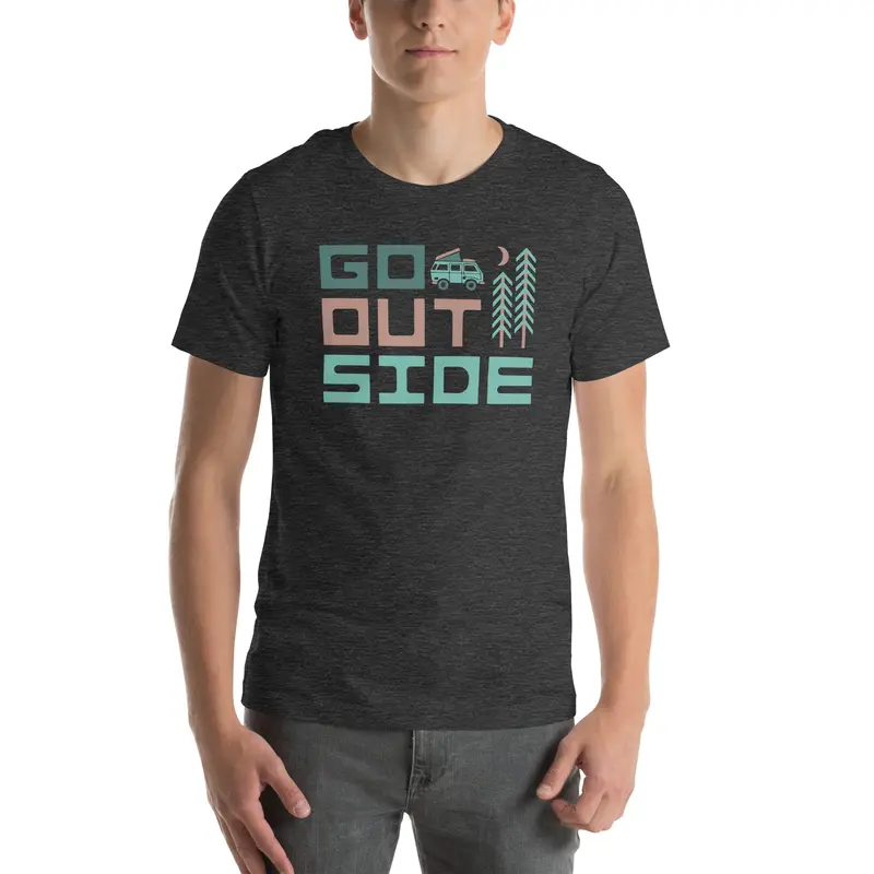 Go Outside T-ShirtDark Gray (Heather) / S