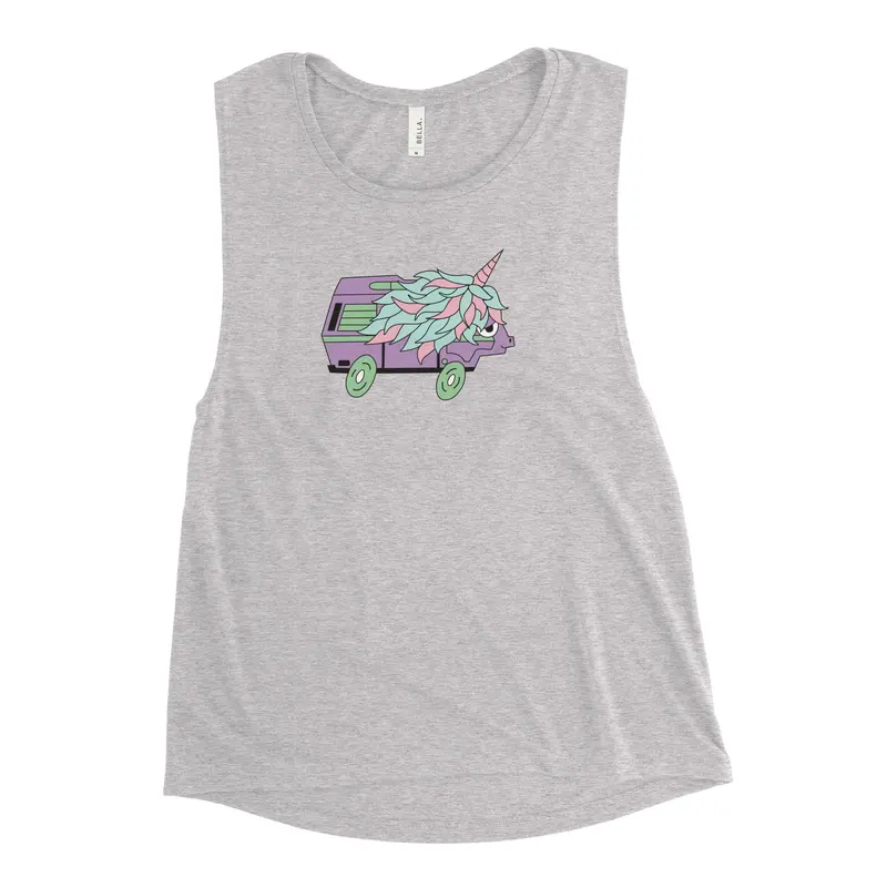 High-Top Hazel Unicorn Women's Muscle Tank TopBlack (Heather) / S