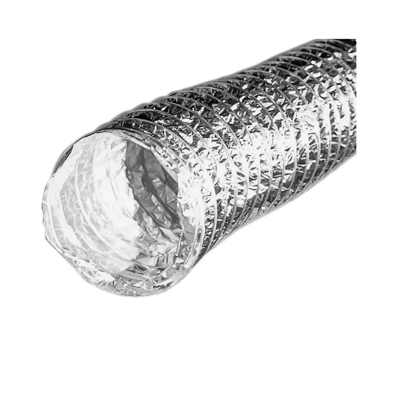 Builder's Best UL 181 Flexible Foil Ventilation Duct, 4" x 8', Aluminum/polyester4" x 8'