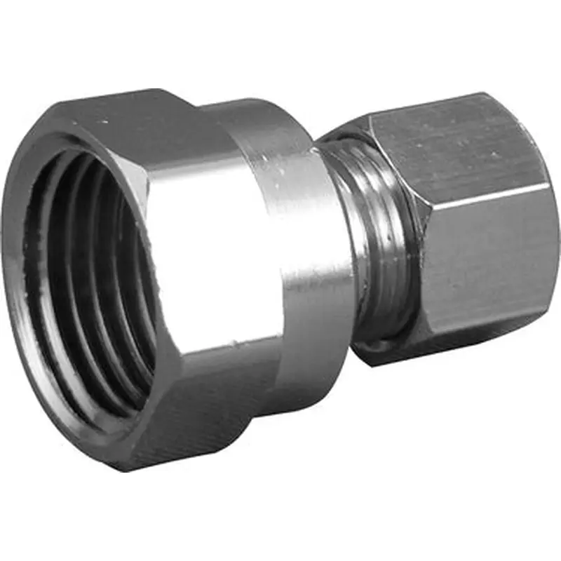 Plumb Pak  Straight Pipe to Tube Adapter, 1/2 X 3/8 in, FIP X Compression1/2" X 3/8"
