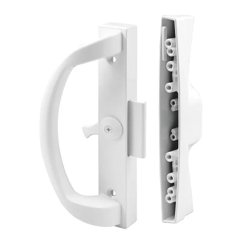 Prime-Line Diecast, White, Patio Door Handle Set with Clamp UpgradeSingle Pack