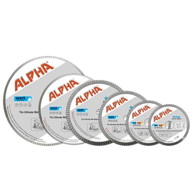 Alpha Q-Cut Ultimate Wet Blade for Quartzite/Granite/Porcelain Tiles4-1/2" / 7/8" - 20mm