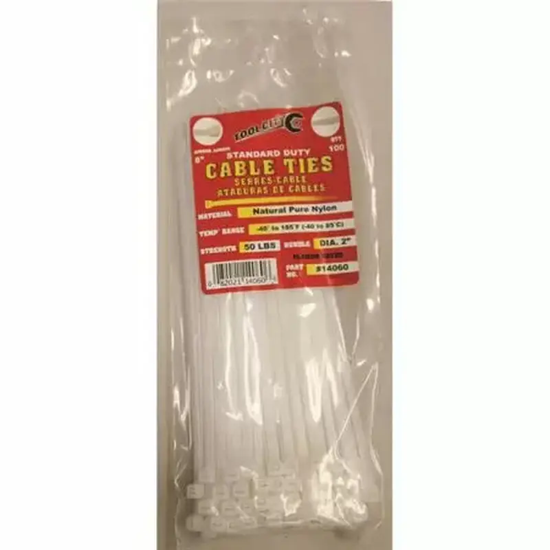 Tool City 8 in. L White Cable Tie14060 8IN NAT 100CT