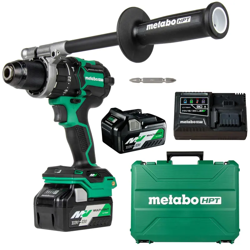 metabo HPT DV36DCM 36V MULTIVOLT CORDLESS BRUSHLESS 1/2" HAMMER DRILL KIT